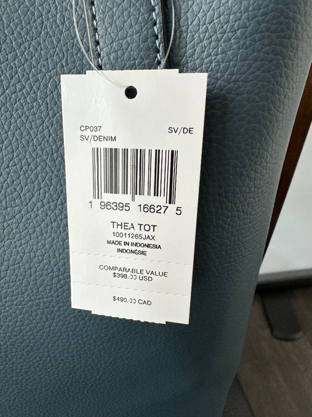 Coach Denim Blue/Gray Color Thea Tote Bag #K2339-CP037 *NWT* - Picture 5 of 12